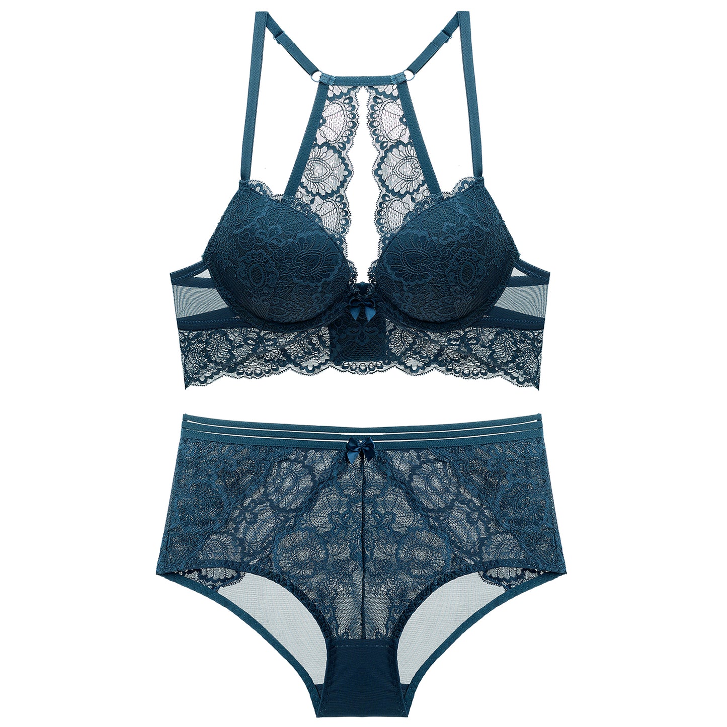 New Design Sexy Lace Push Up Lingerie Set - sharpe elegance1 women-bra-and-panty-set,