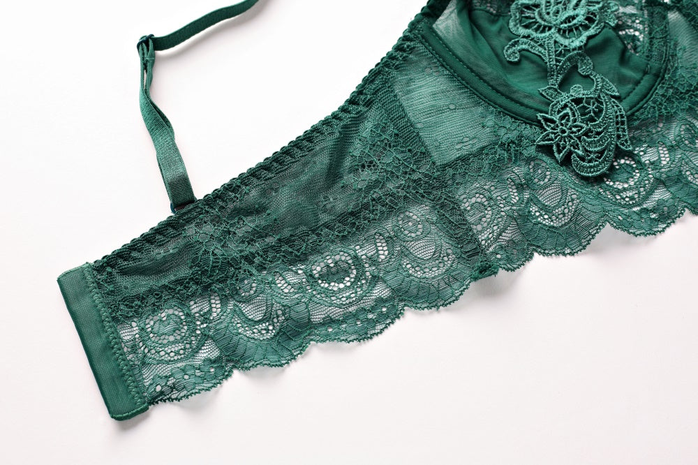 Transparent Flower Lace Bra Set - sharpe elegance1 transparent-flower-lace-bra-set,