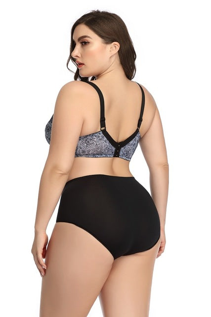 Wide Shoulder Strap Floral Printed Underwire Set - sharpe elegance1 wide-shoulder-strap-floral-printed-underwire-set, Plus Size