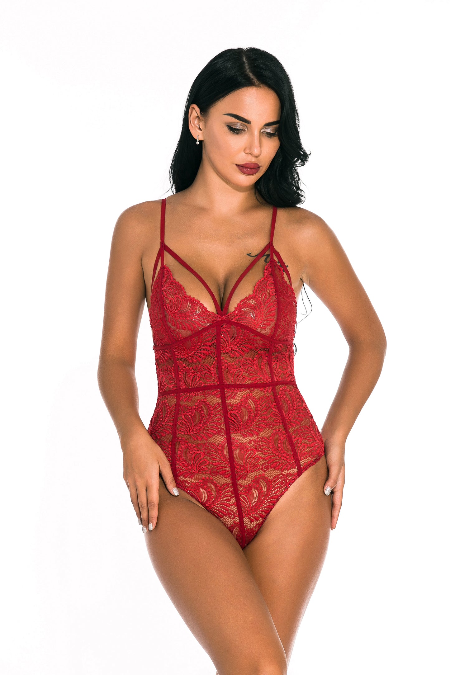 Transparent Lace Mesh Bodysuit - sharpe elegance1 transparent-lace-mesh-bodysuit,