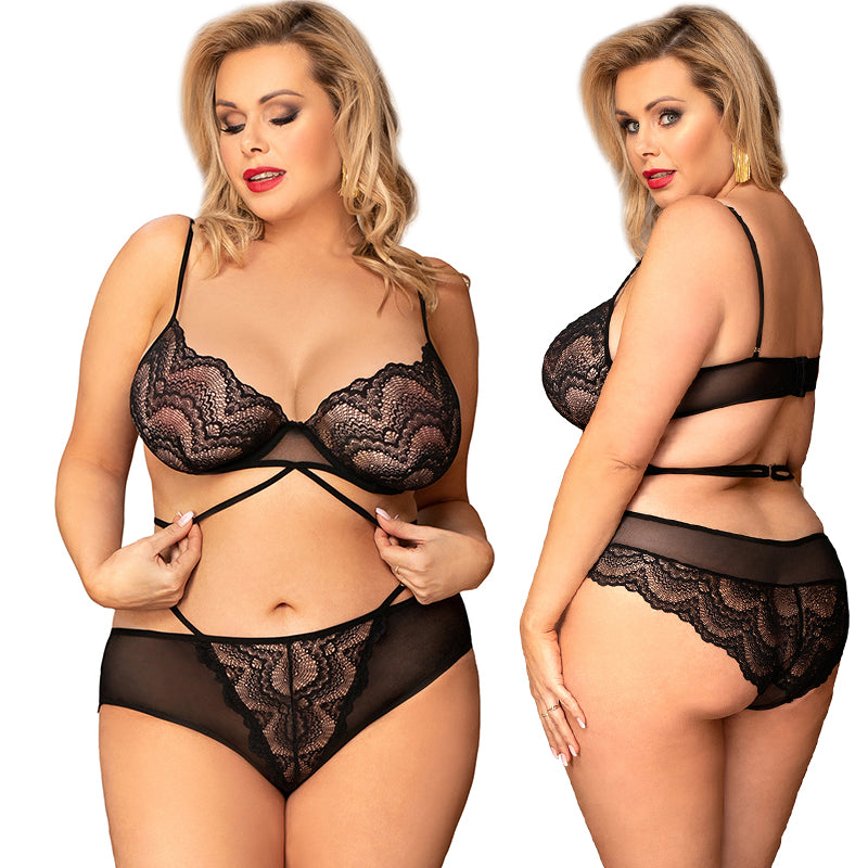 Two Piece Plus Size Lingerie Set - sharpe elegance1 two-piece-plus-size-lingerie-set, Curvy, Plus Size