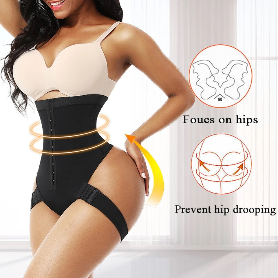 Nude 2 Bones Hook High Waist Shapewear Thong Curve Shaper