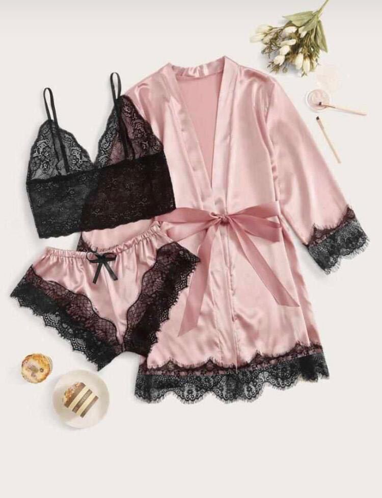 3-Piece New Sexy Mesh pajamas Set - sharpe elegance1 3-piece-new-sexy-mesh-pajamas-set, 