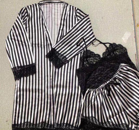 3-Piece New Sexy Mesh pajamas Set - sharpe elegance1 3-piece-new-sexy-mesh-pajamas-set, 