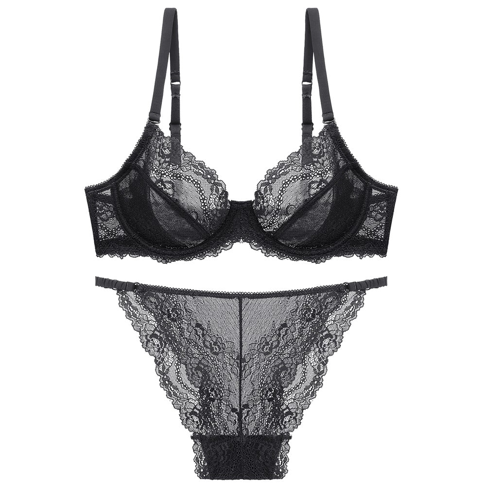 Stylish Transparent Lace Set - sharpe elegance1 signature-stylish-transparent-lace-set, 