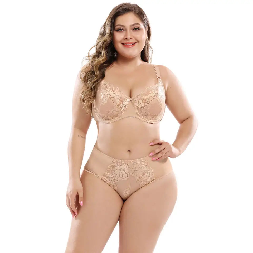 Youngor Transparent Breathable Full Coverage Bra Set